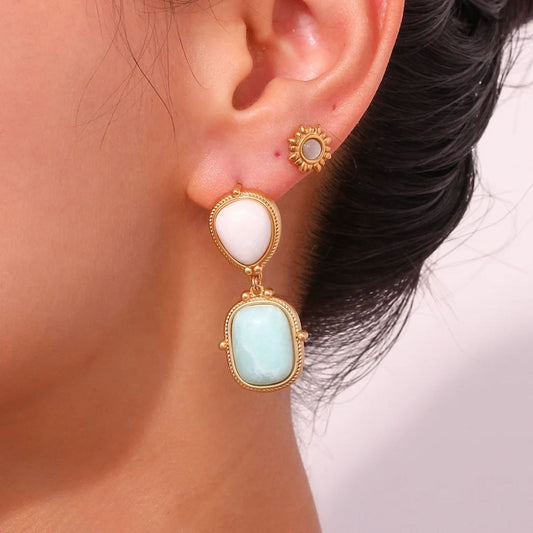 Aretes Amazonita