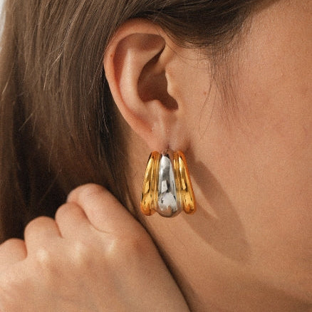 Argollas chunky mixtas