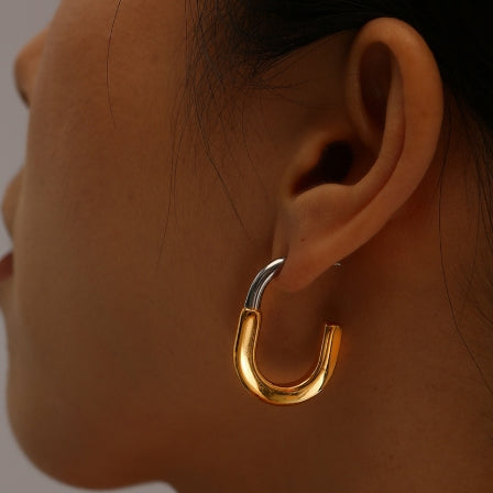 Argollas mixtas plateado-oro rosa
