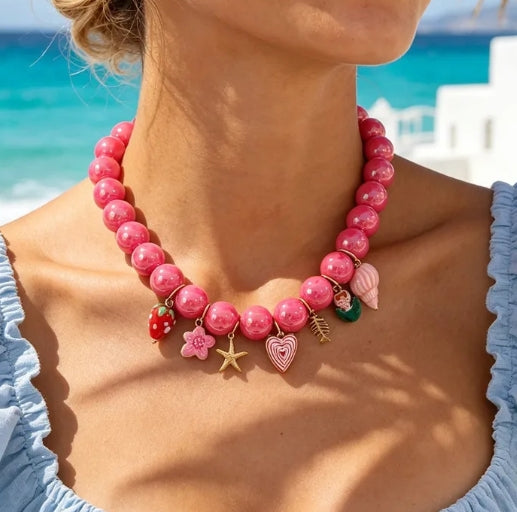 Collar chicle dulce rosa