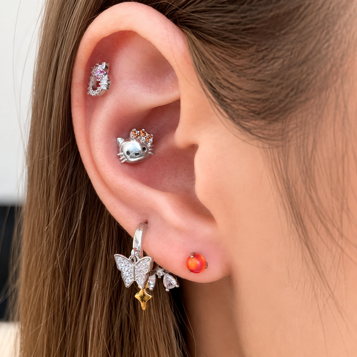 Aretes Hello Kitty