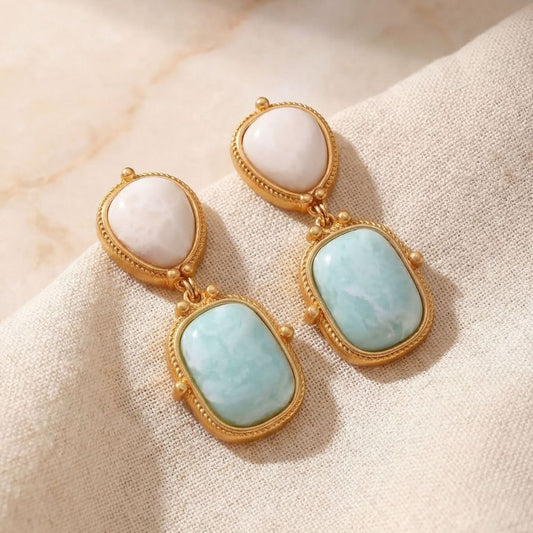 Aretes Amazonita