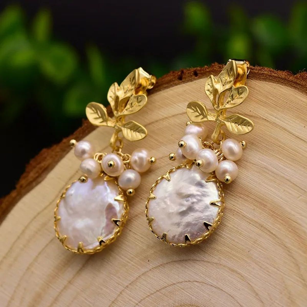 Aretes perlas barrocas