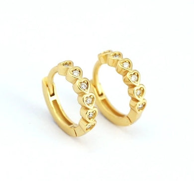 Argollas corazones dorados