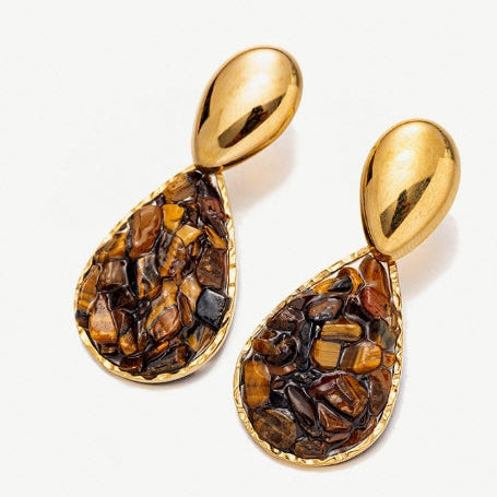 Aretes ojos de tigre
