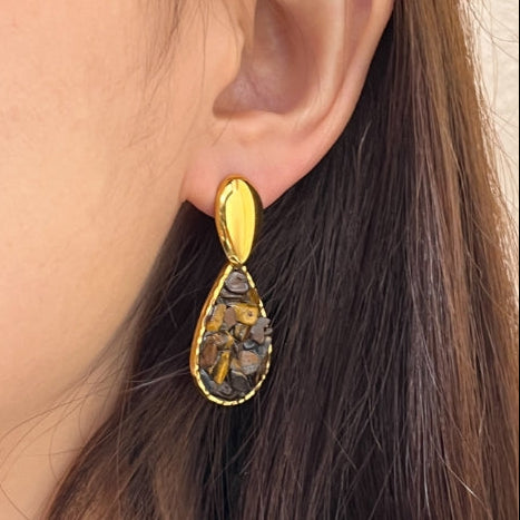 Aretes ojos de tigre