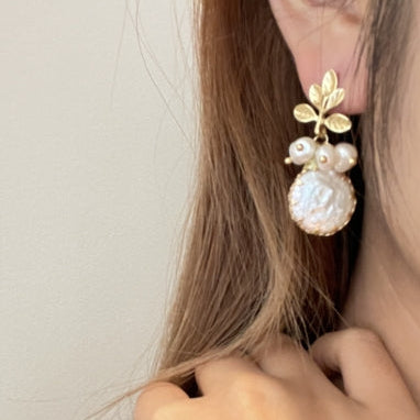 Aretes perlas barrocas