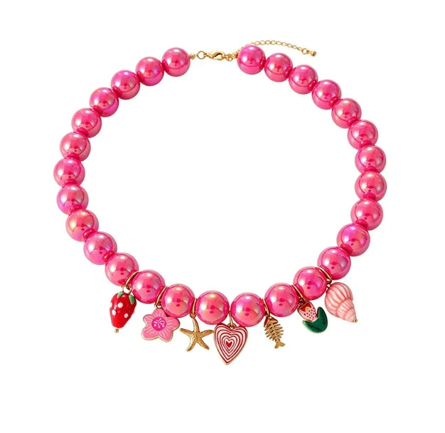 Collar chicle dulce rosa