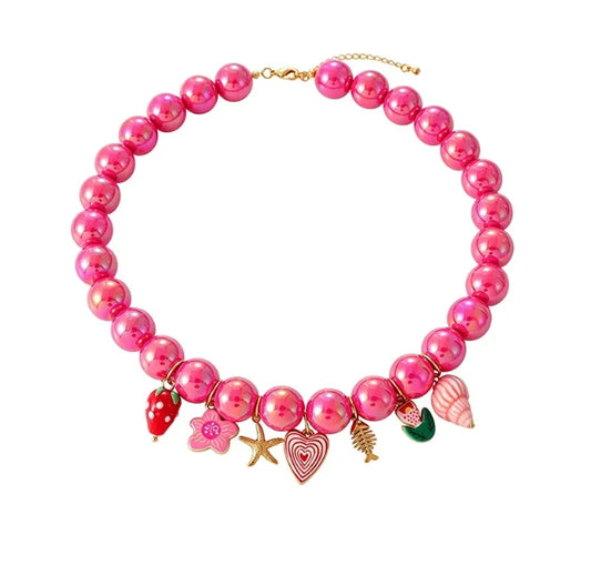Collar chicle dulce rosa