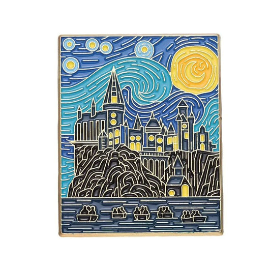 Pin Castillo Howgarts-La noche estrellada