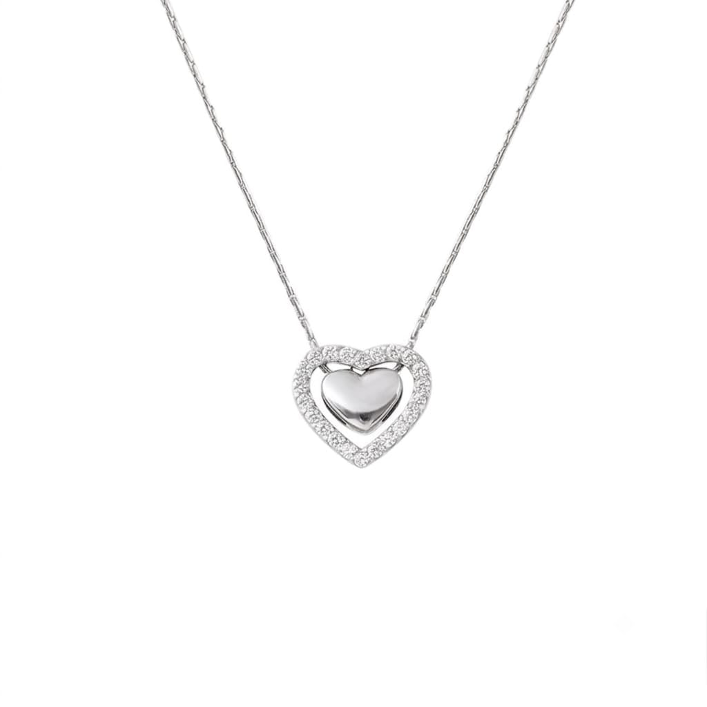 Collar Latido plateado