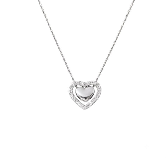 Collar Latido plateado