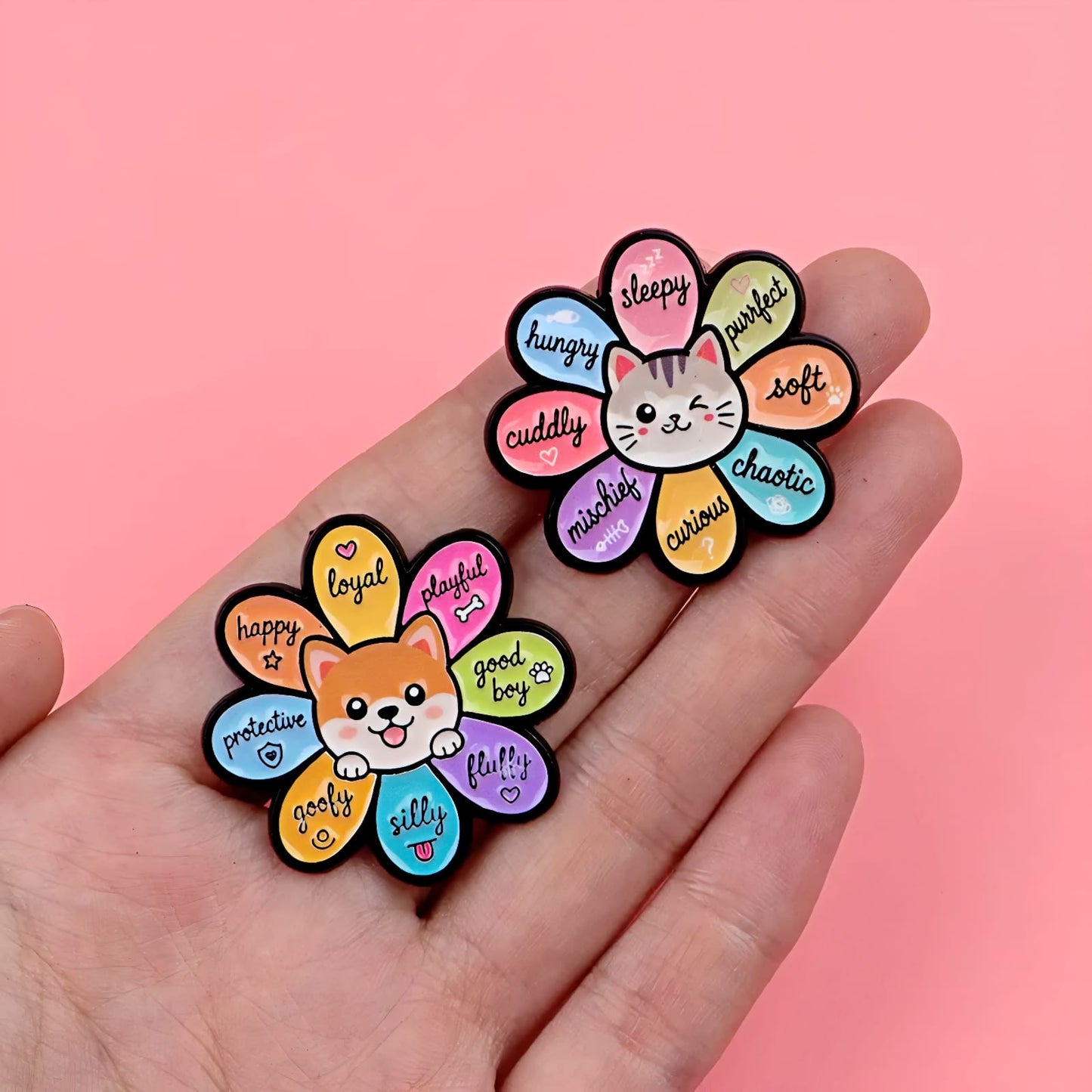 Pin flor mascota
