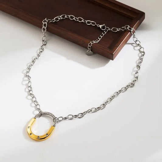 Collar Candado con brillo