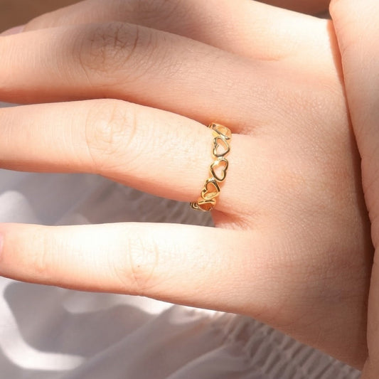 Anillo Corazones eternos