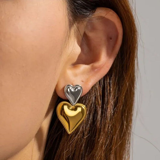 Aretes Corazones mixtos