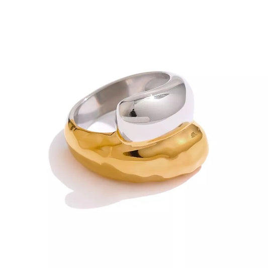 Anillo Mix dorado y plateado