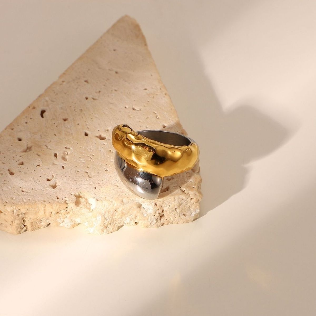 Anillo Mix dorado y plateado