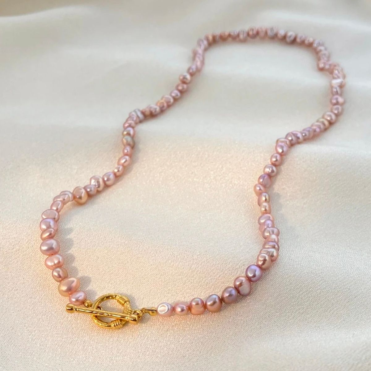 Collar Perla Malva