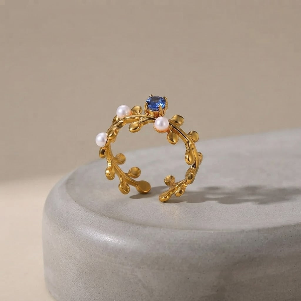 Anillo Olivo azul
