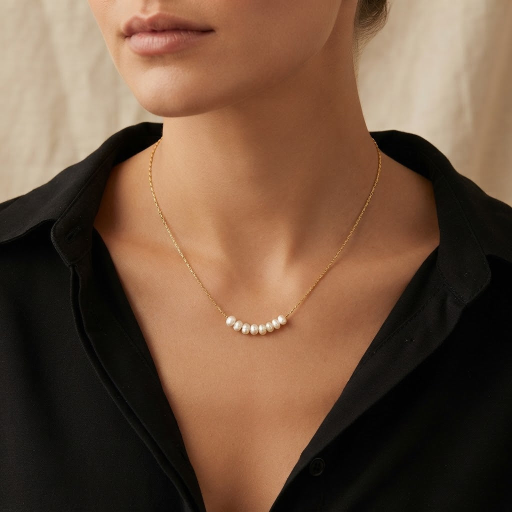 Collar mini perlas