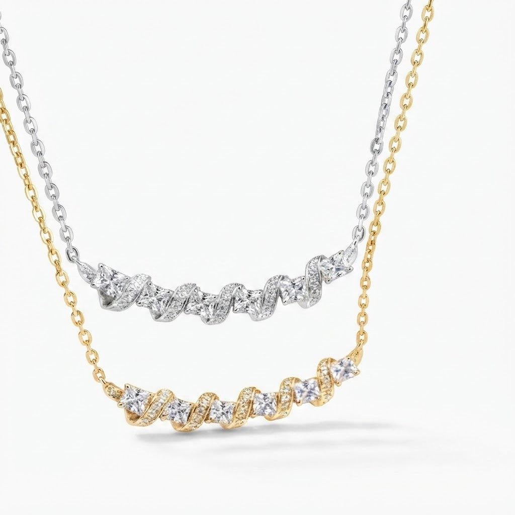 Collar espiral transparente