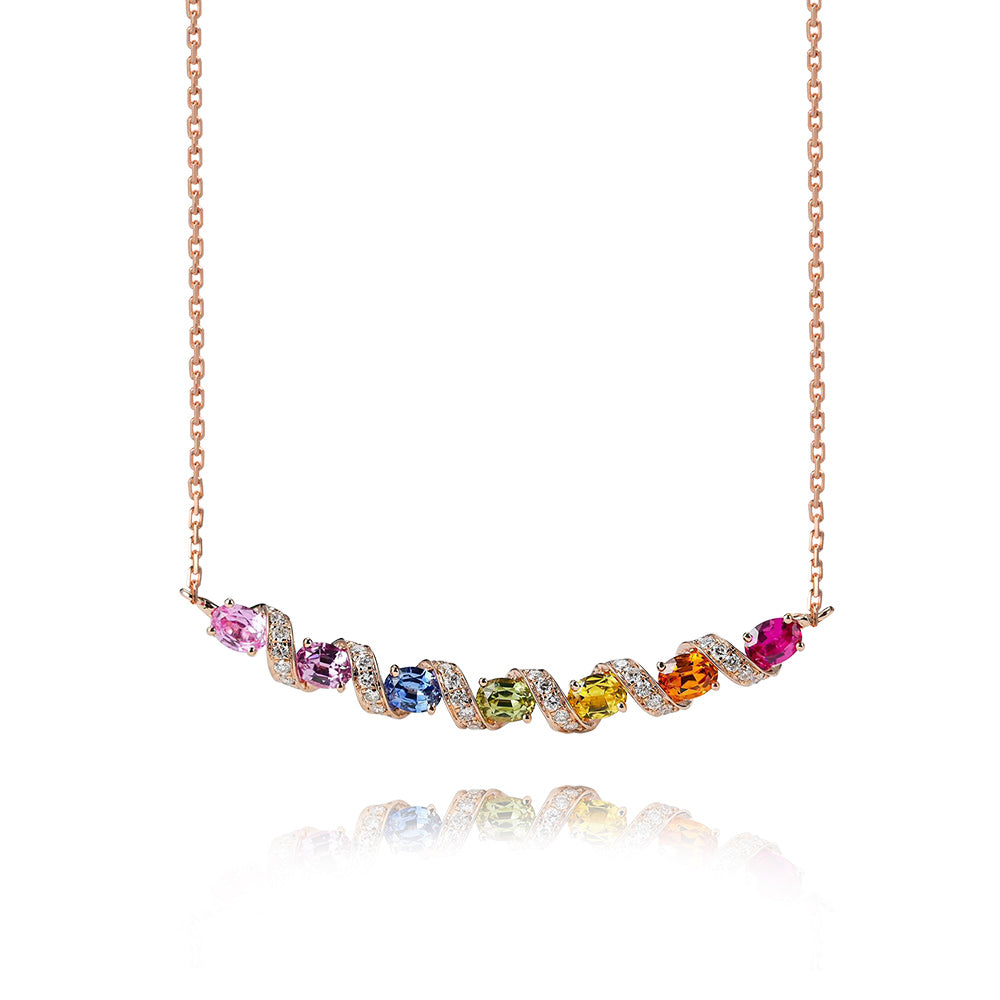 Collar espiral multicolor