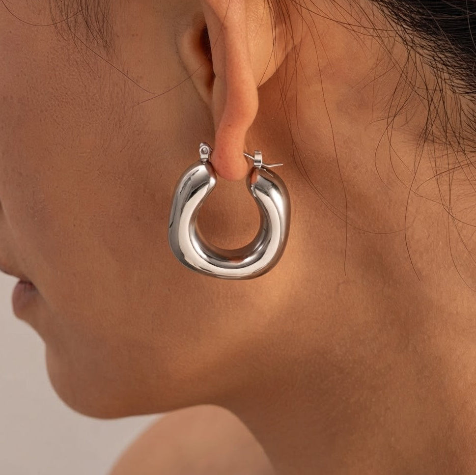 Argollas Zira plateadas