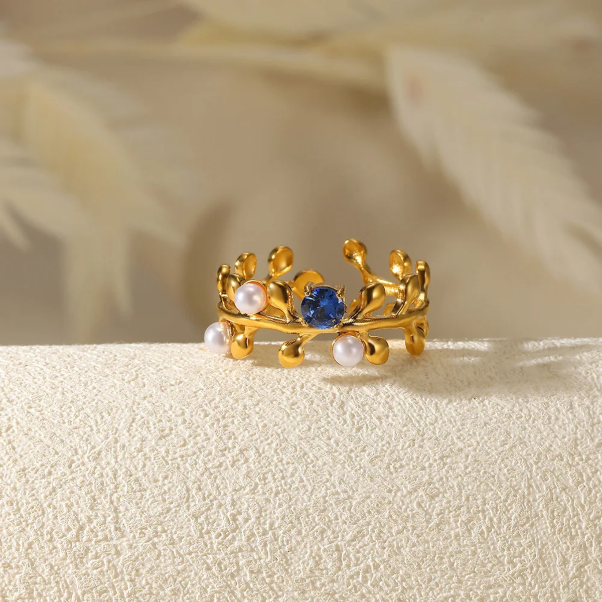 Anillo Olivo azul