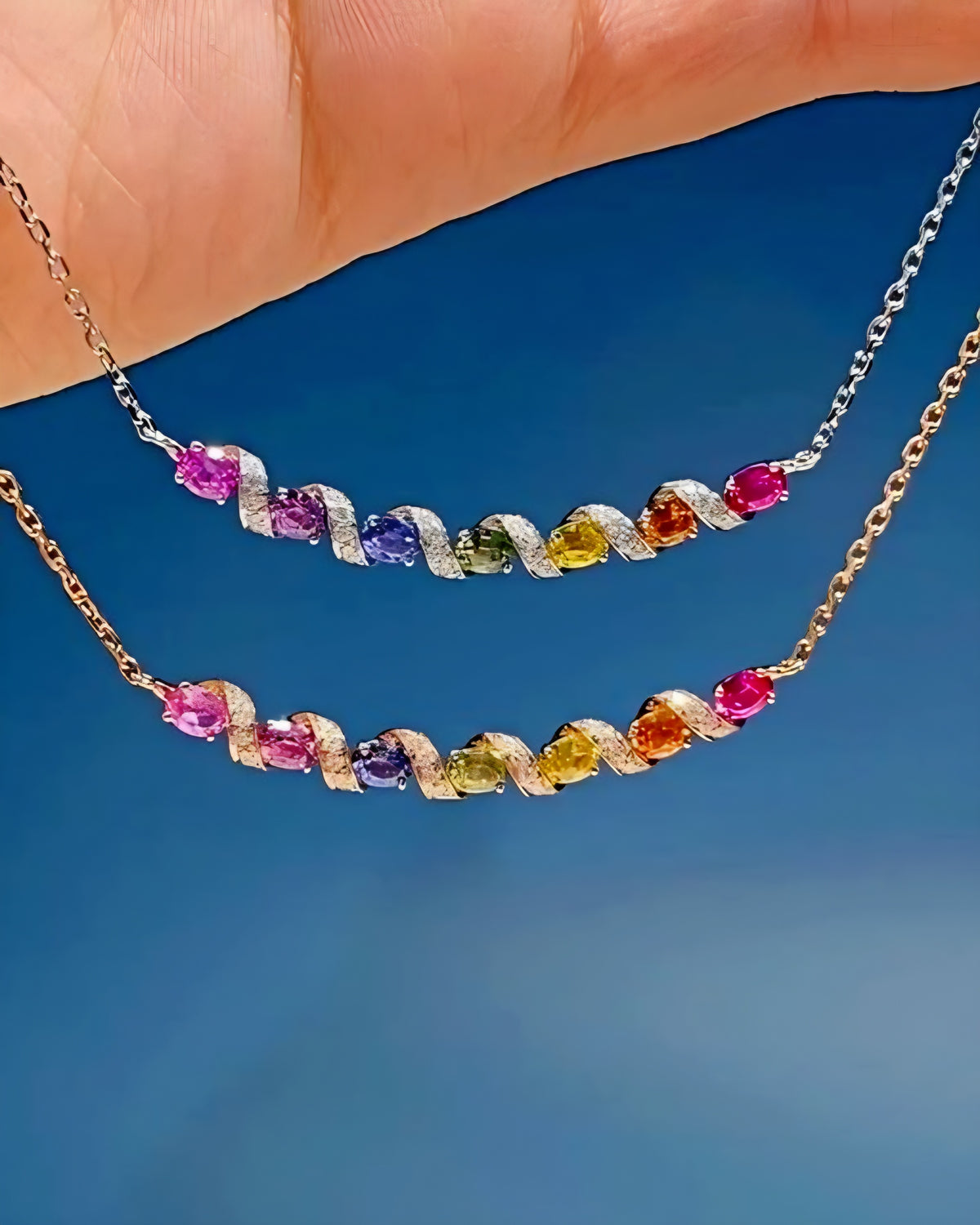 Collar espiral multicolor