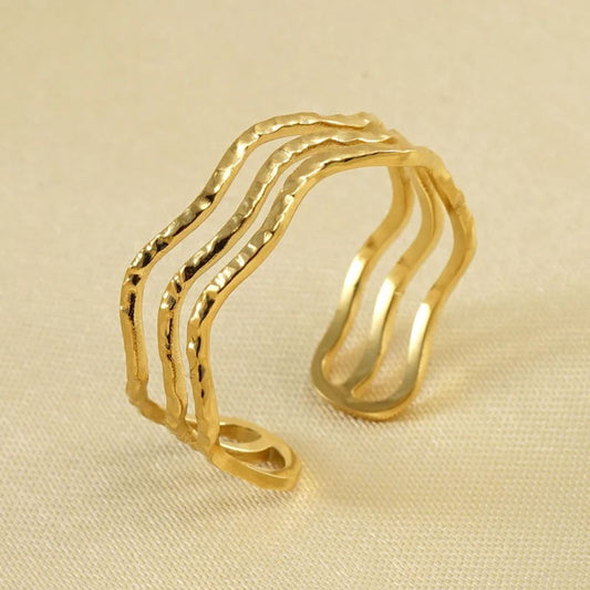 Anillo Triple ondulado